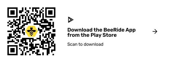 Kodi QR për shkarkimin e aplikacionit BeeRide nga Google Play
